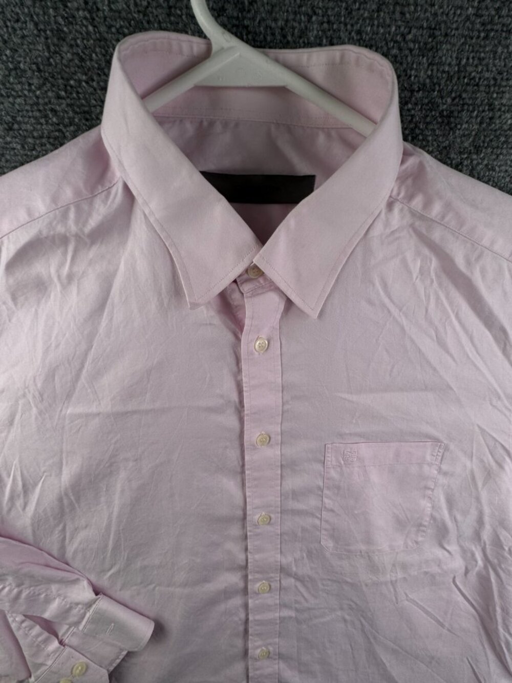 Givenchy Men Long Sleeve Button Up Shirt Pink Size 110 Korea Pocket Logo Adult